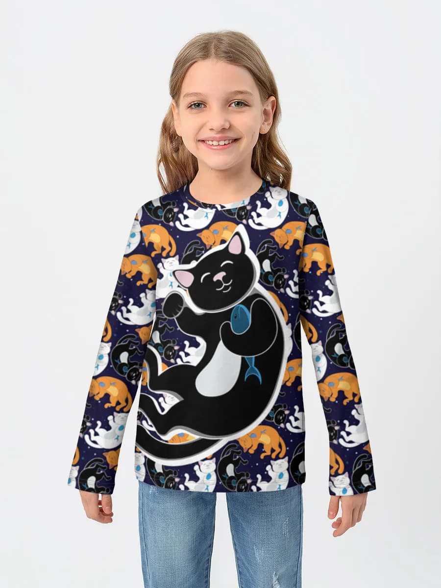 Children's cotton long sleeve shirt