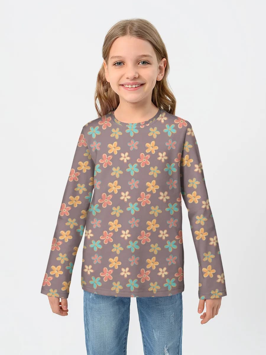 Children's cotton long sleeve shirt