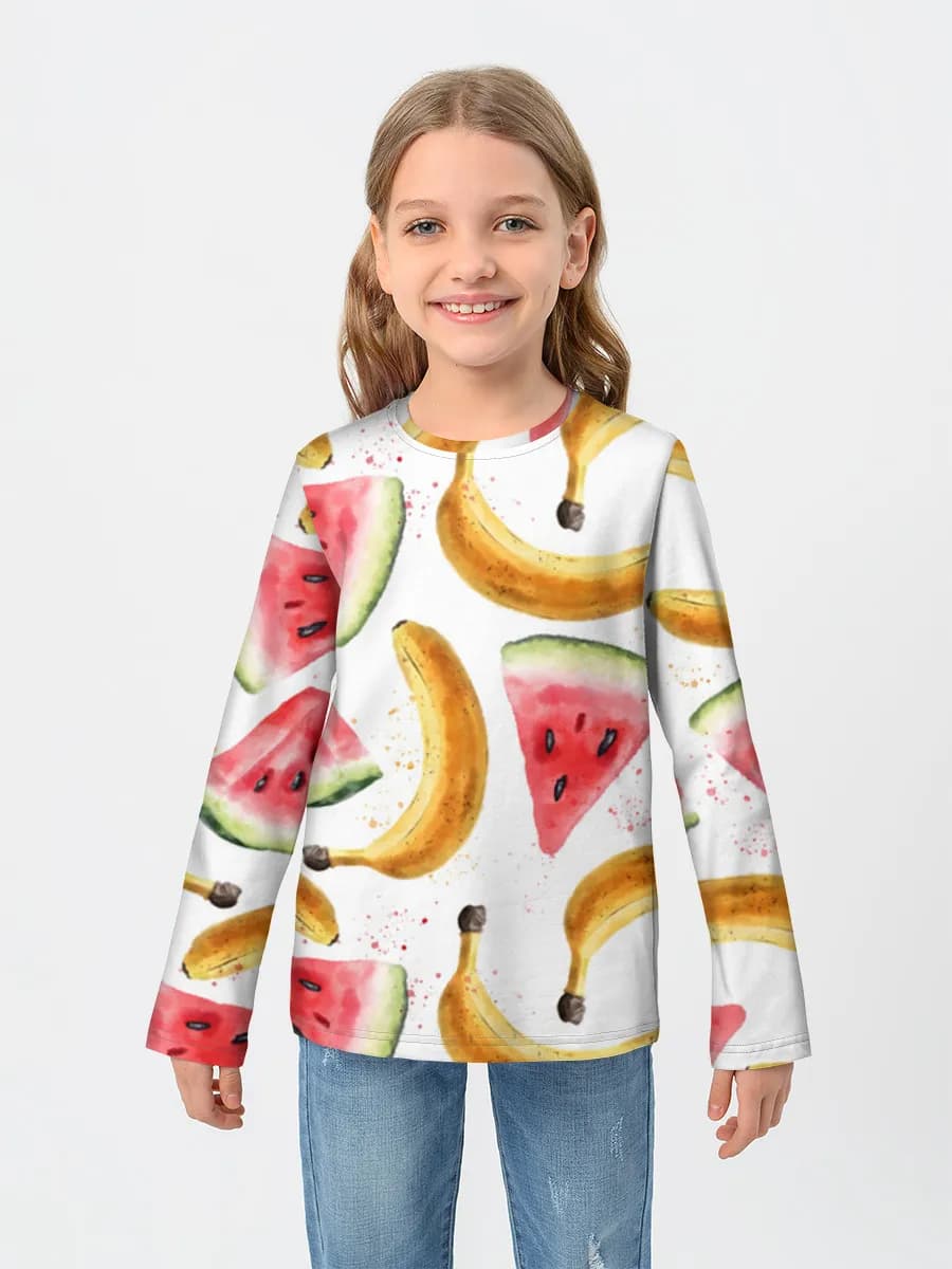 Children's cotton long sleeve shirt
