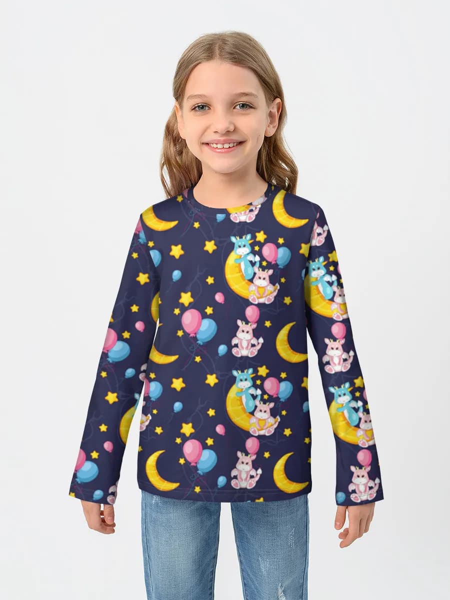 Children's cotton long sleeve shirt