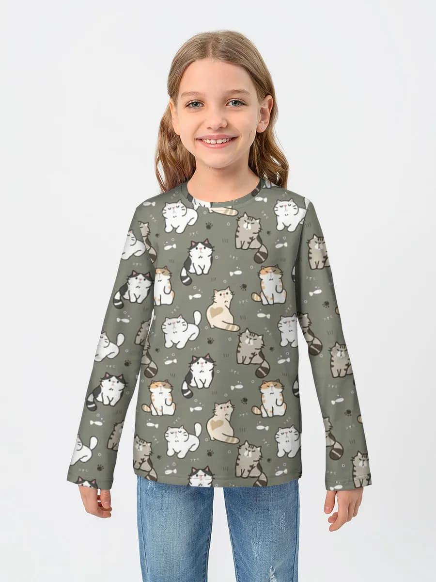 Children's cotton long sleeve shirt