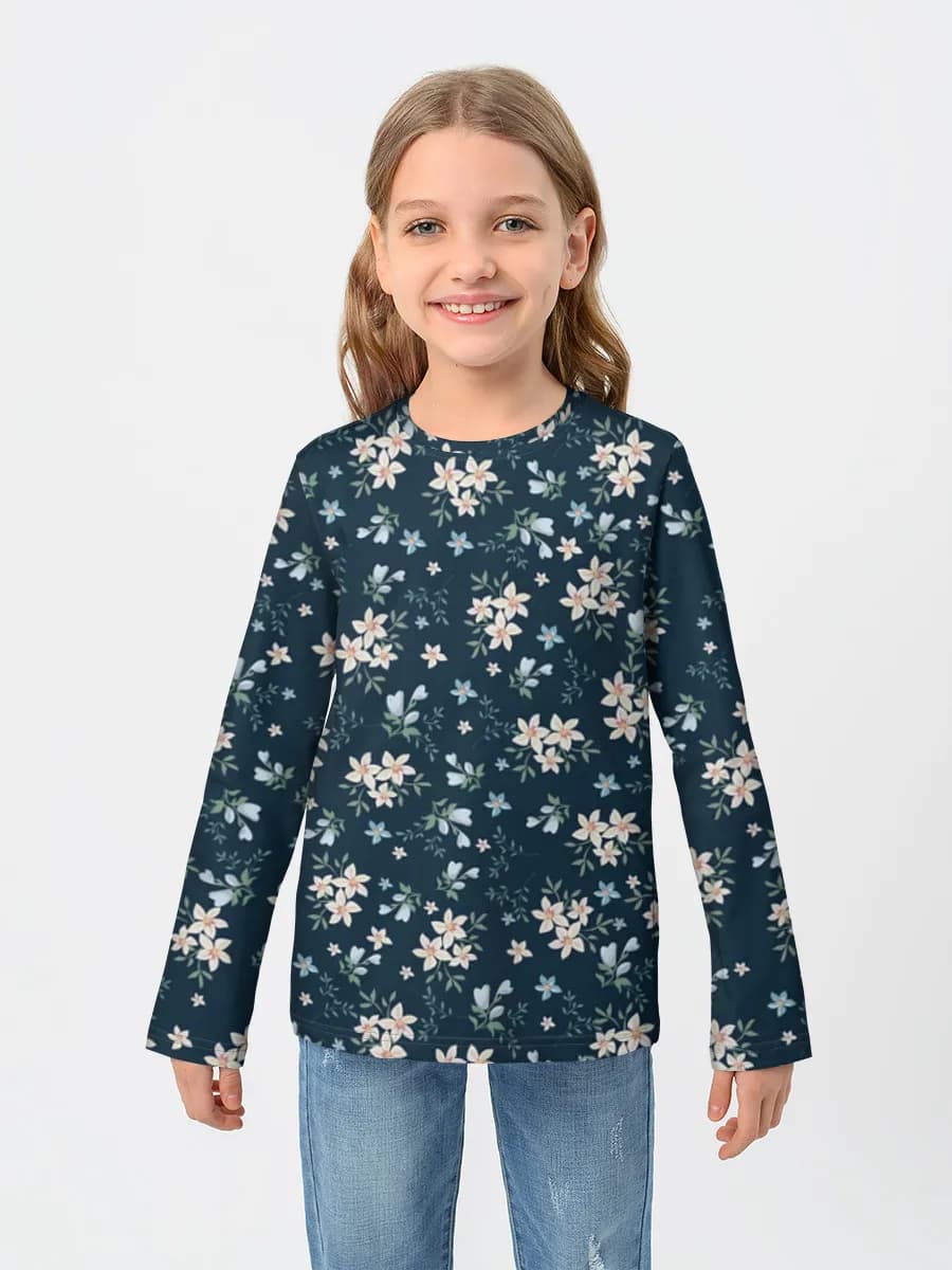 Children's cotton long sleeve shirt