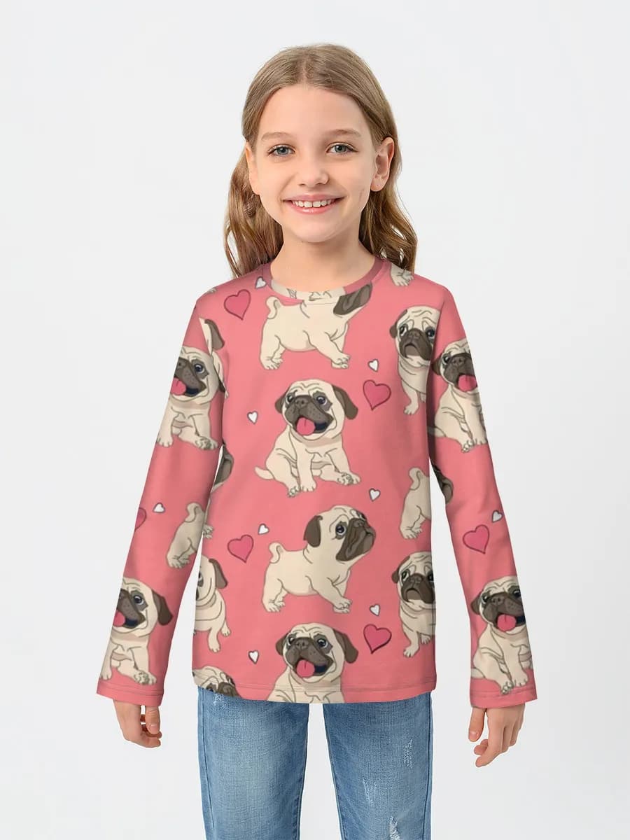 Children's cotton long sleeve shirt