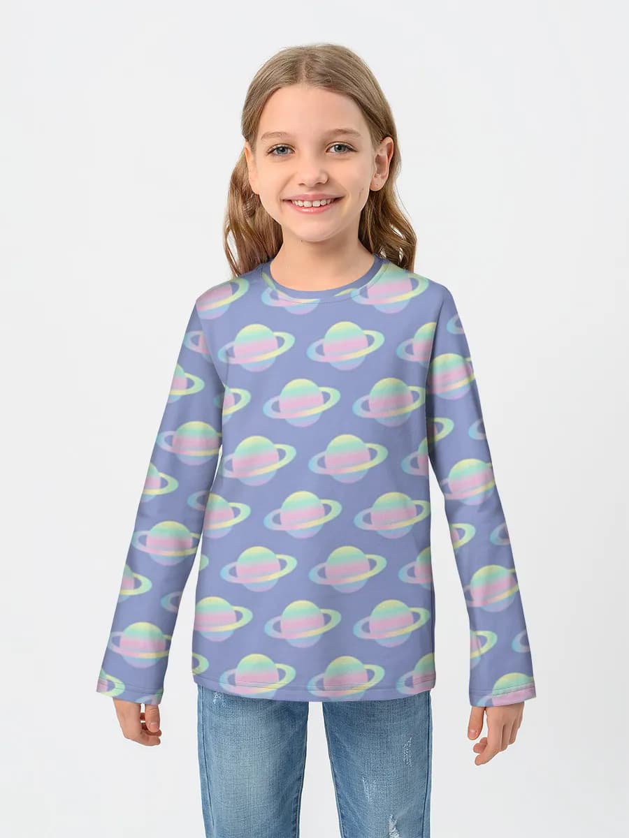 Children's cotton long sleeve shirt