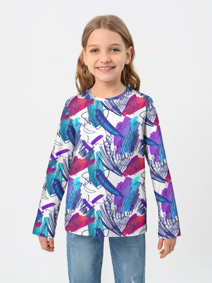 Children's cotton long sleeve shirt