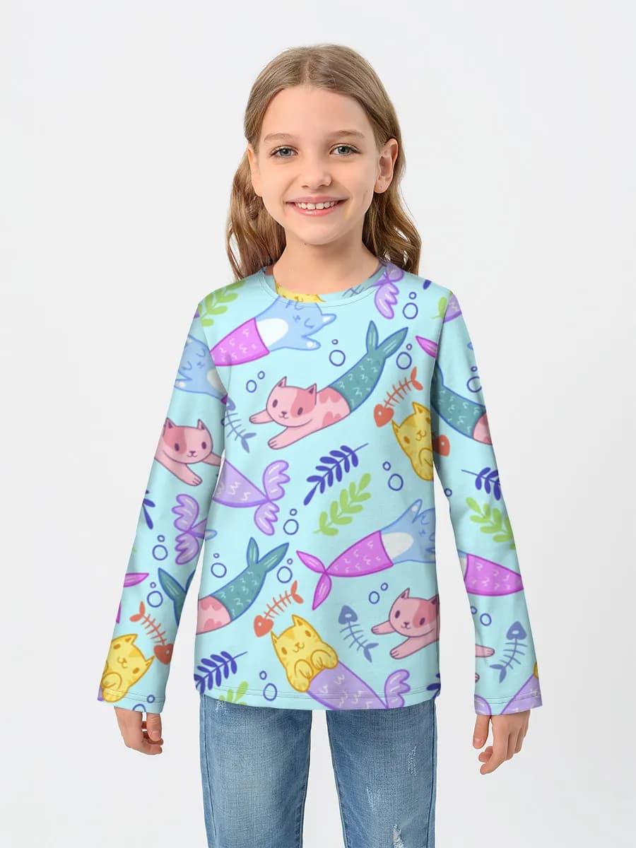 Children's cotton long sleeve shirt
