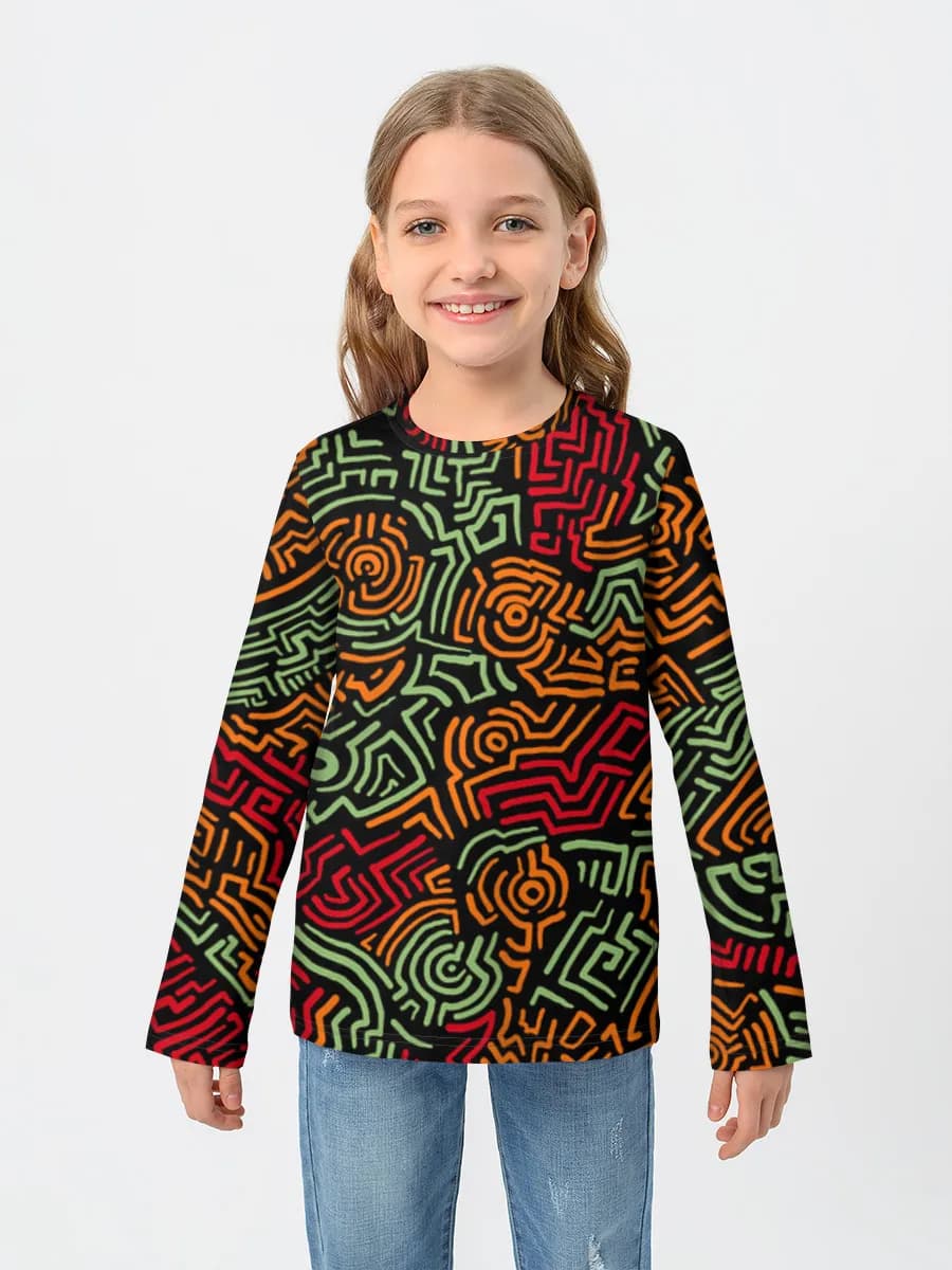 Children's cotton long sleeve shirt