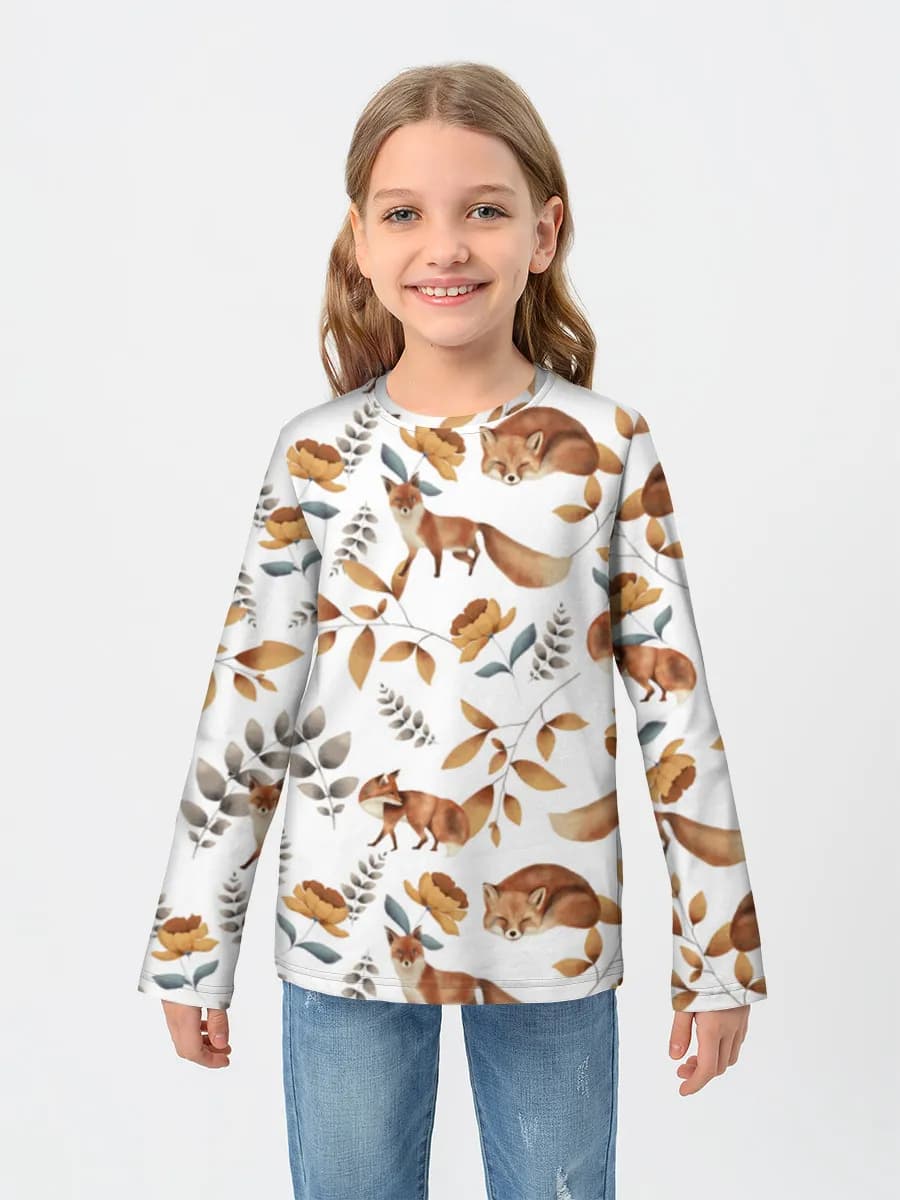 Children's cotton long sleeve shirt