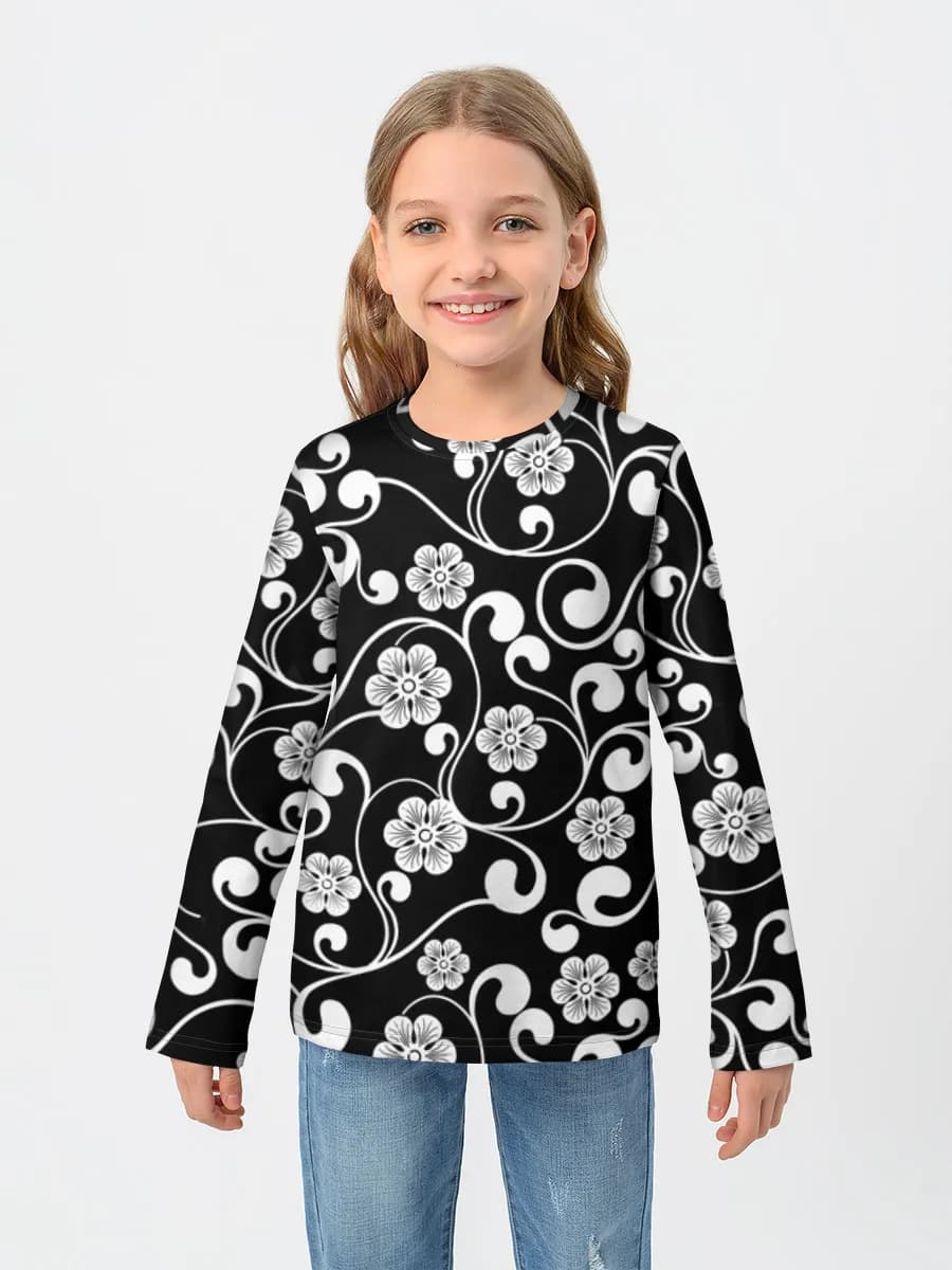 Children's cotton long sleeve shirt