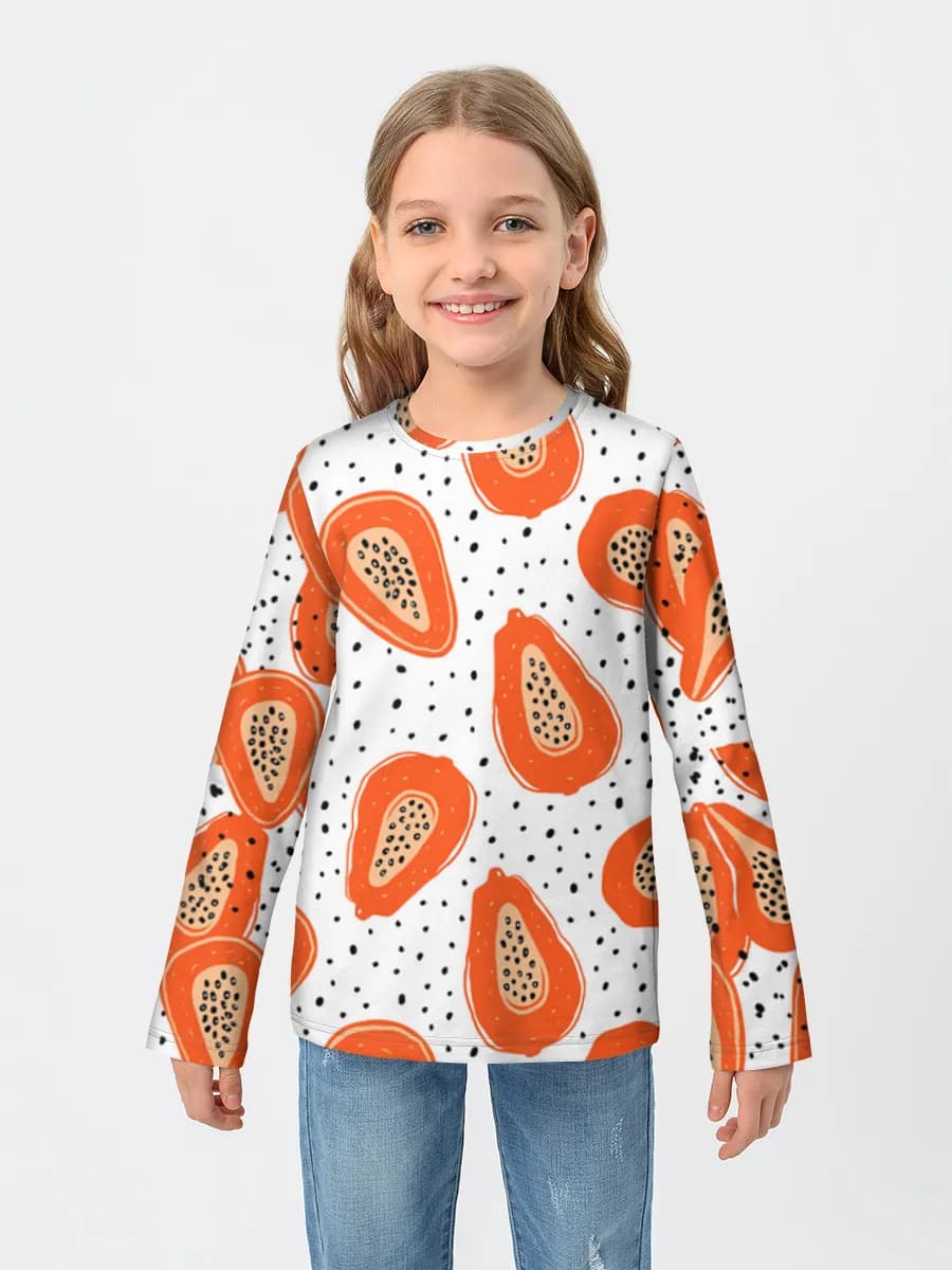 Children's cotton long sleeve shirt