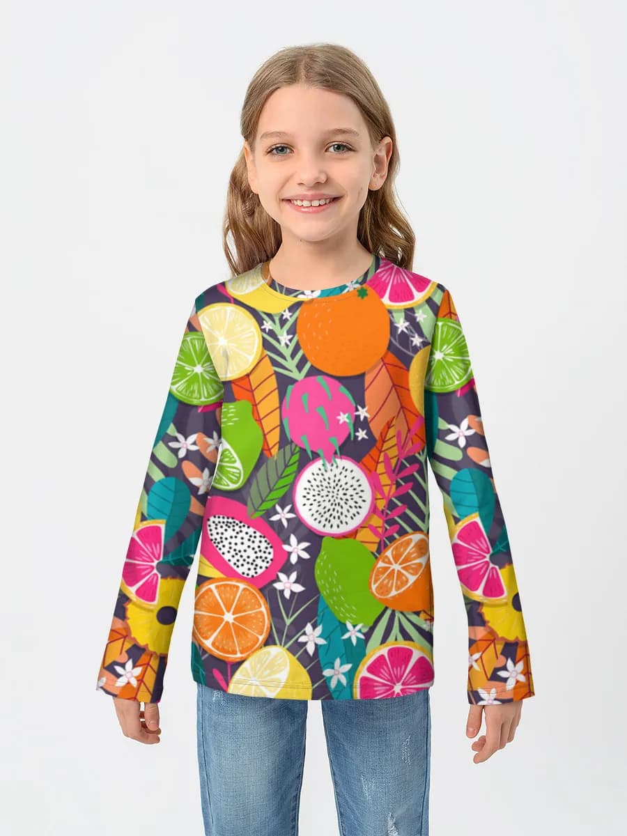 Children's cotton long sleeve shirt