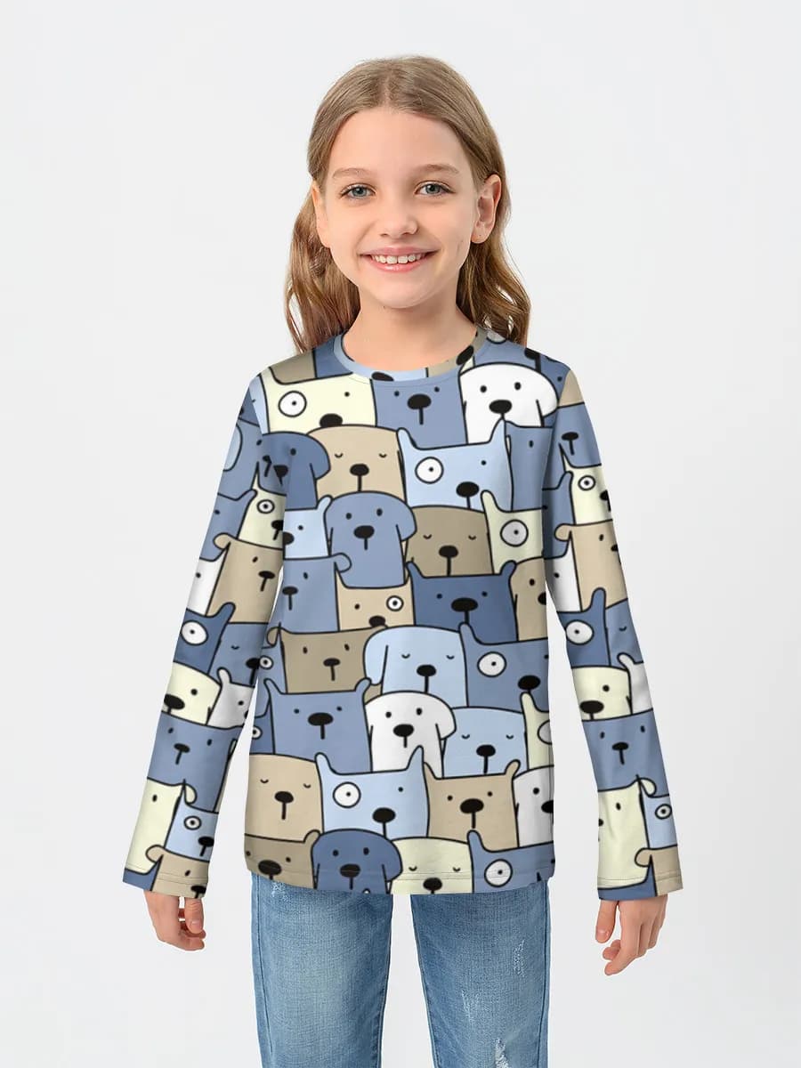 Children's cotton long sleeve shirt