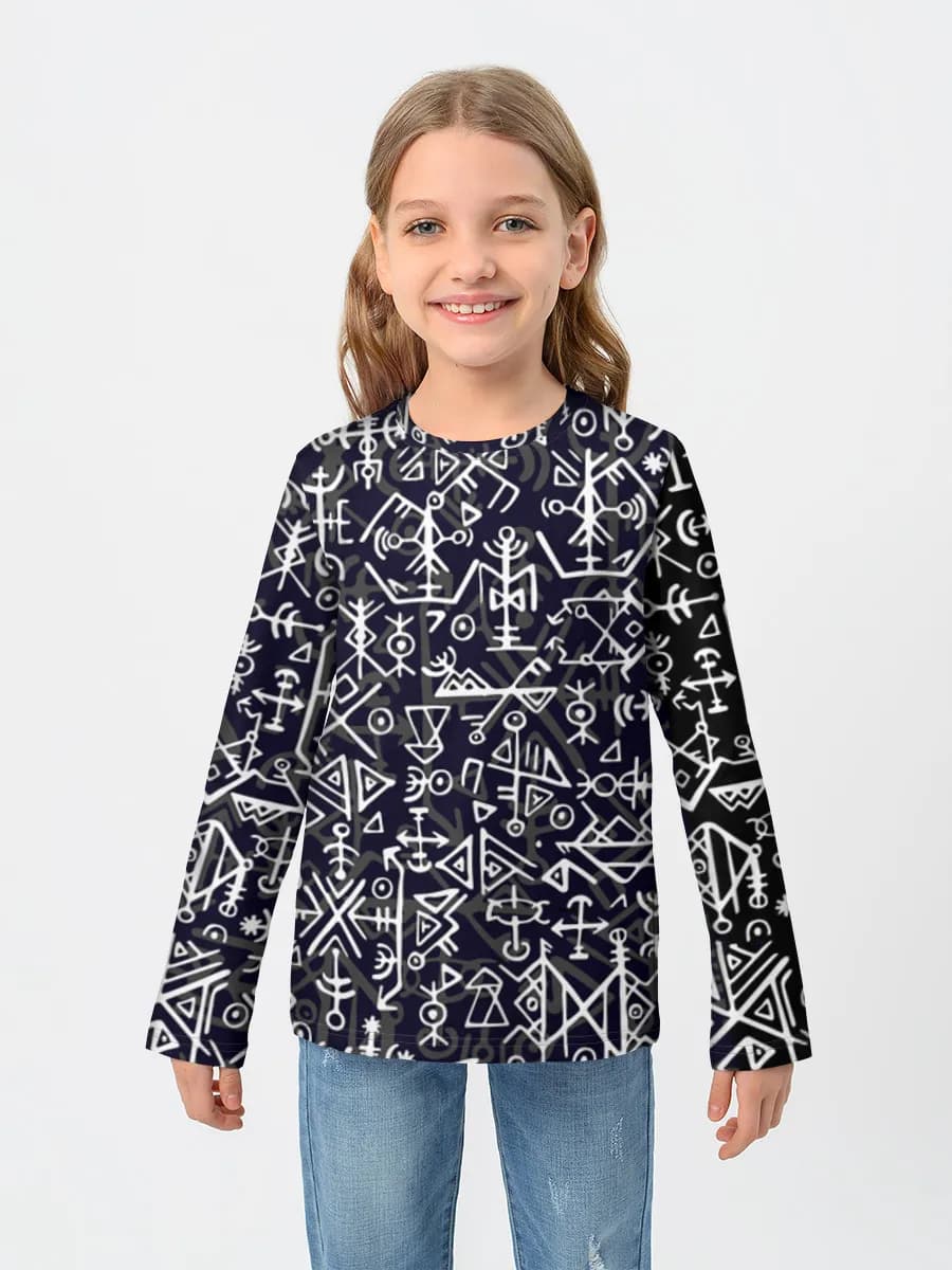 Children's cotton long sleeve shirt