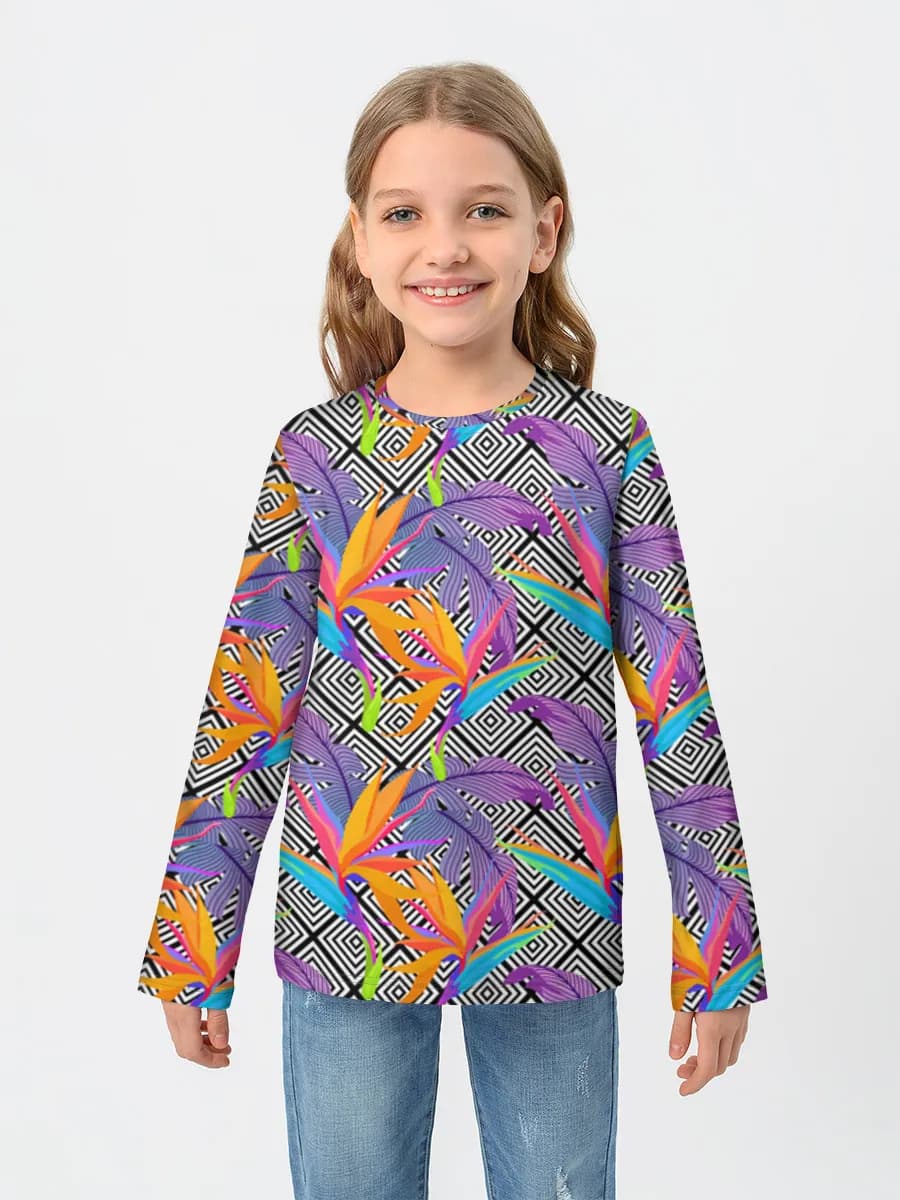 Children's cotton long sleeve shirt