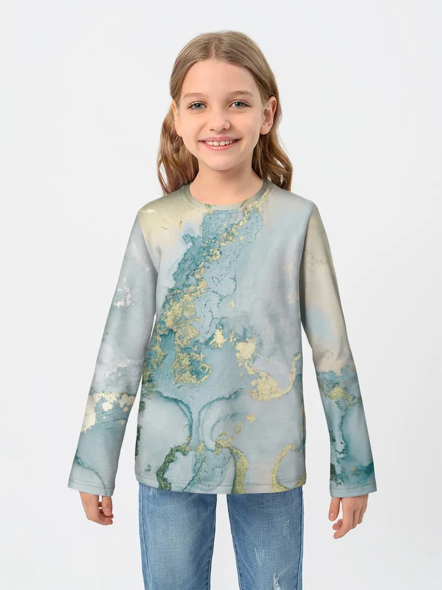 Children's cotton long sleeve shirt