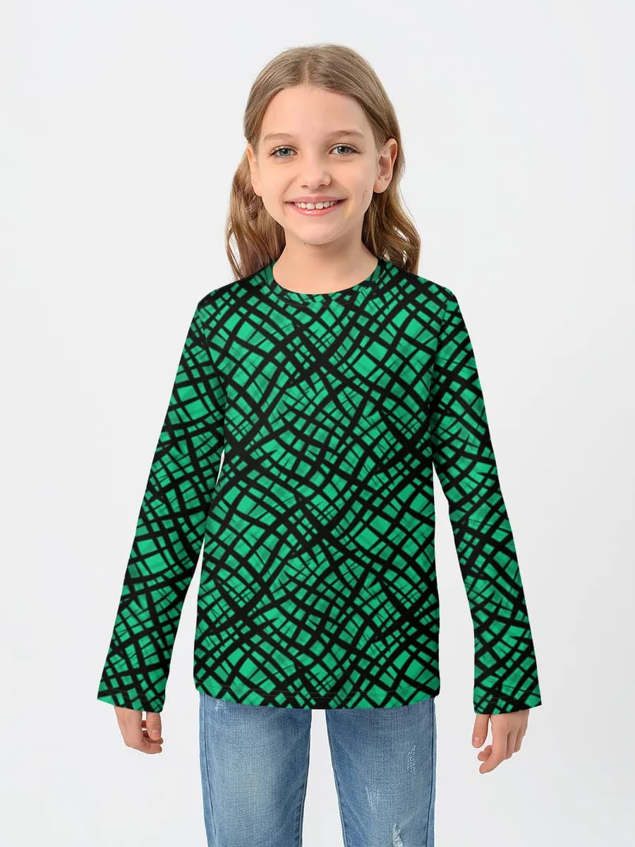 Emerald Crosshatch Grid