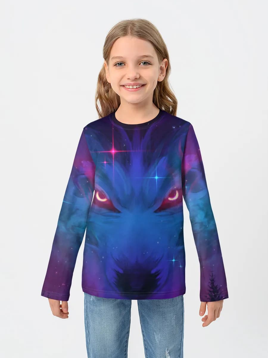 Children's cotton long sleeve shirt