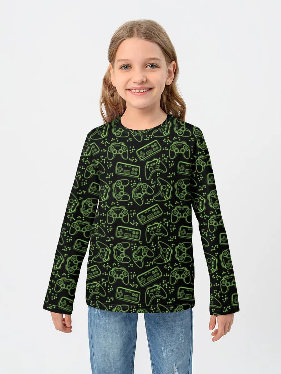 Children's cotton long sleeve shirt