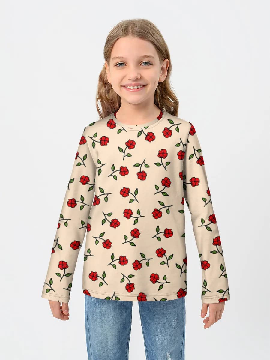 Children's cotton long sleeve shirt