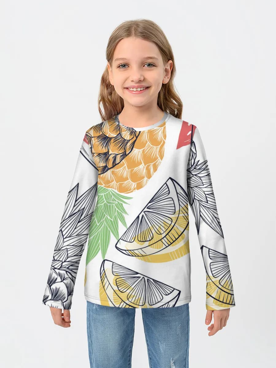 Children's cotton long sleeve shirt