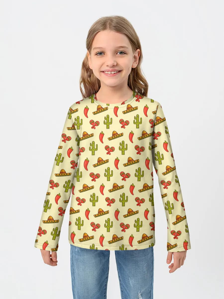 Children's cotton long sleeve shirt