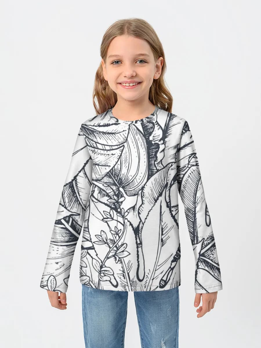 Tropical Botanical Line Art
