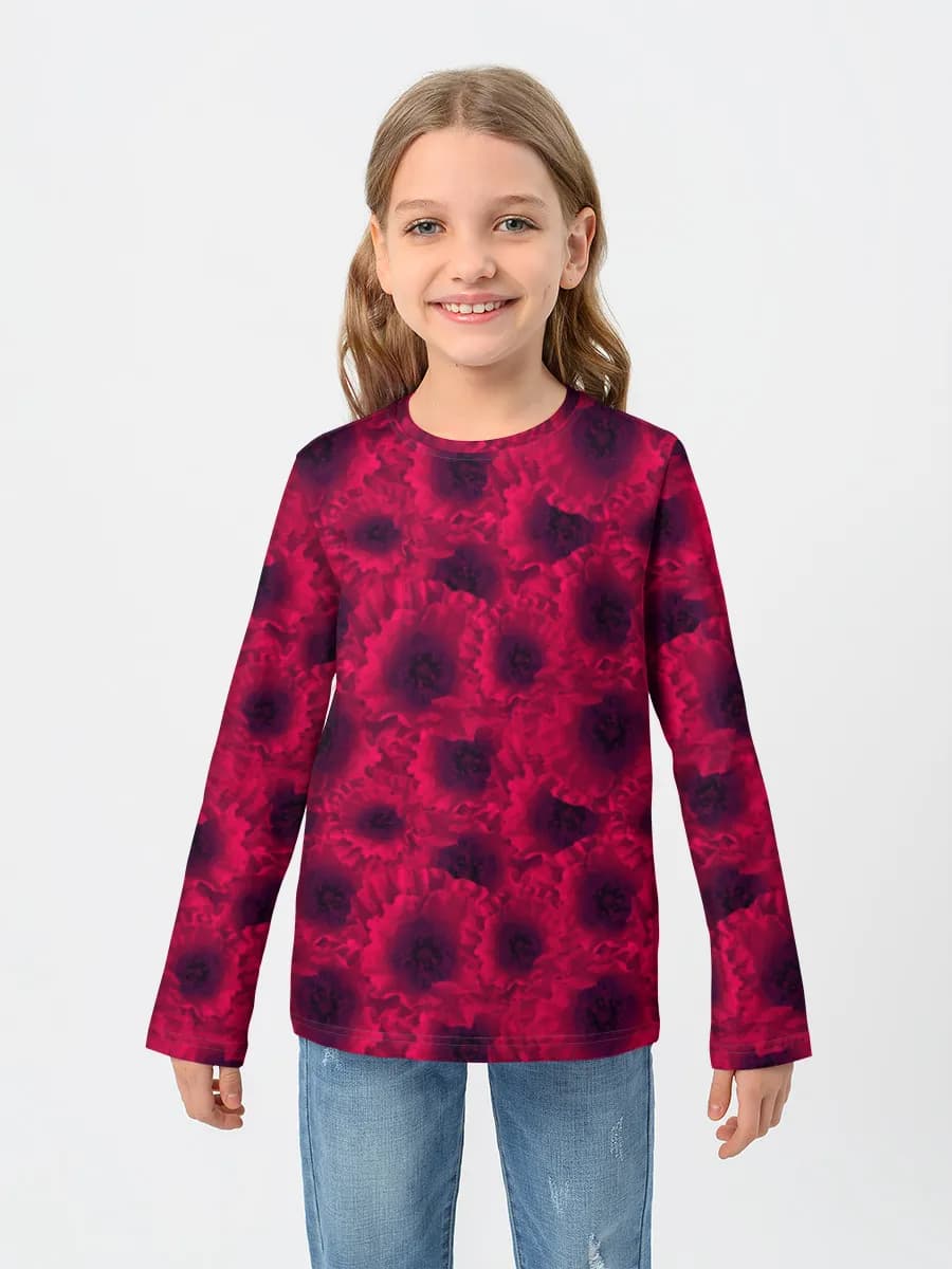 Children's cotton long sleeve shirt
