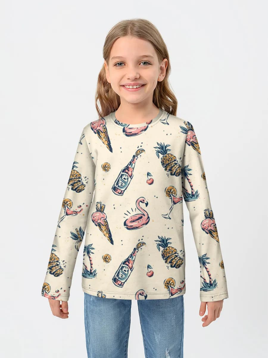 Children's cotton long sleeve shirt