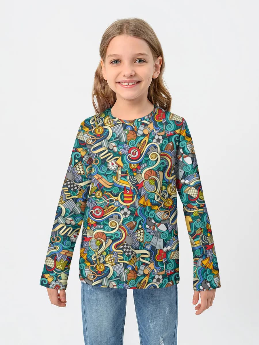 Children's cotton long sleeve shirt