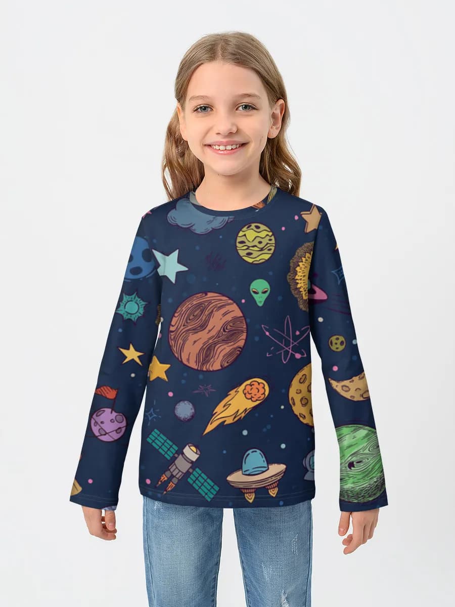 Children's cotton long sleeve shirt
