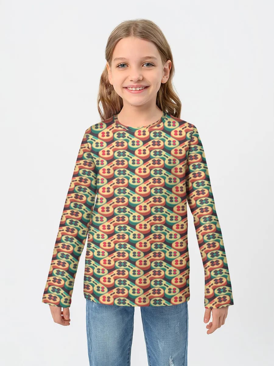 Children's cotton long sleeve shirt