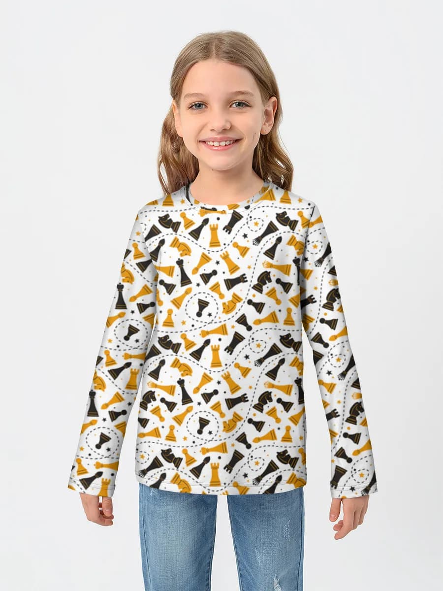 Children's cotton long sleeve shirt
