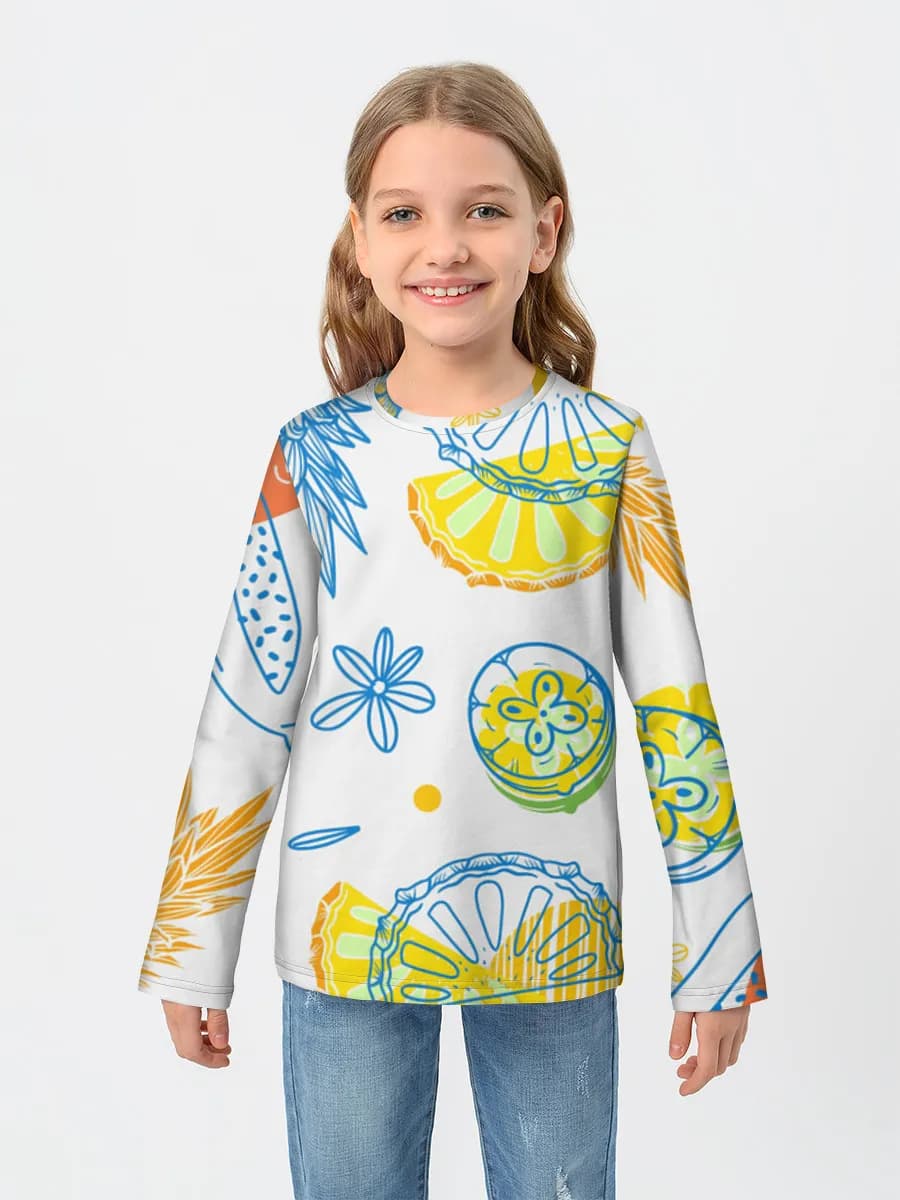 Children's cotton long sleeve shirt
