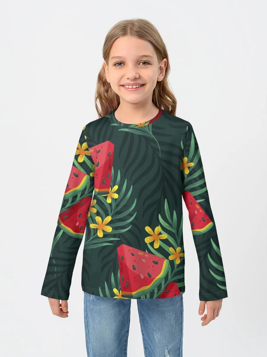 Children's cotton long sleeve shirt