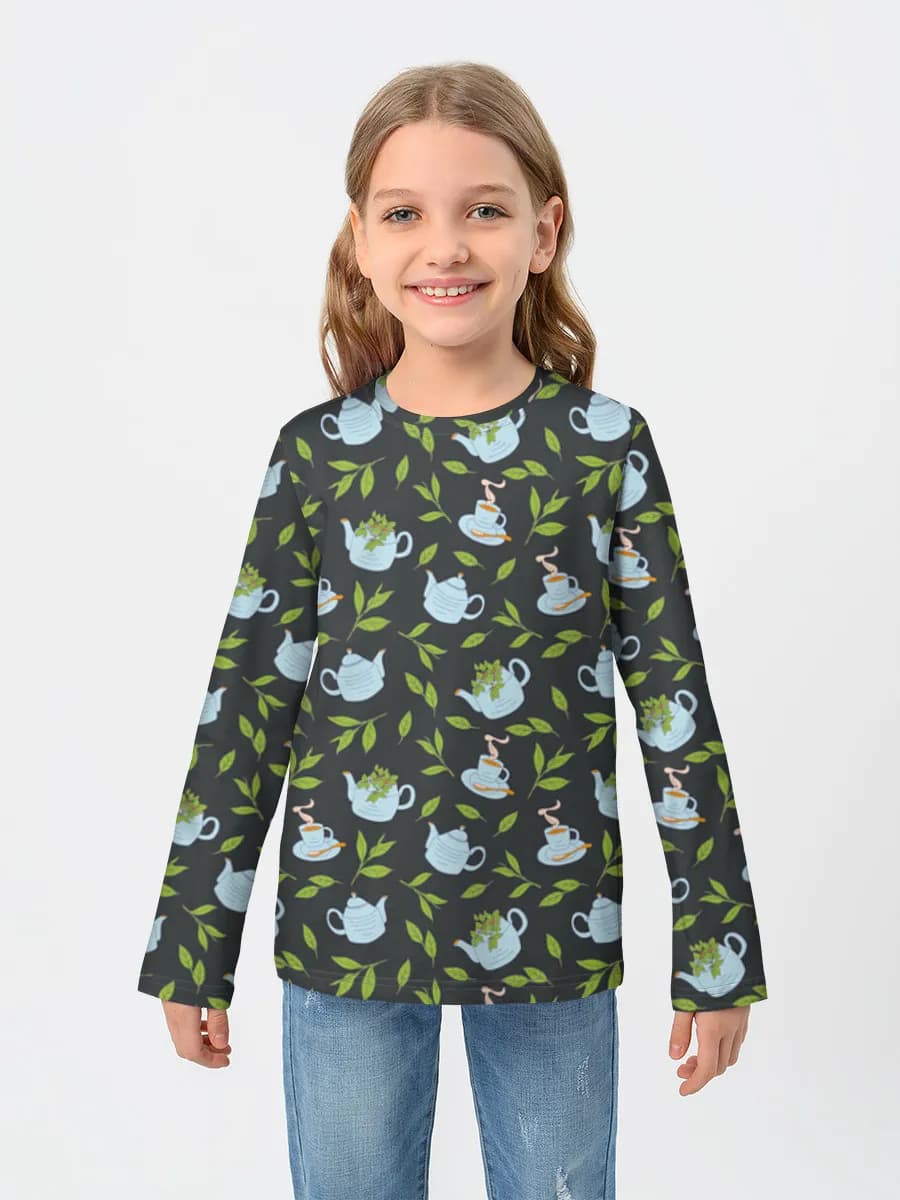 Children's cotton long sleeve shirt