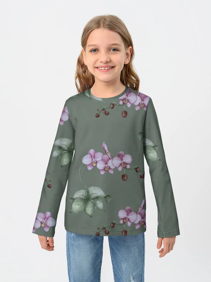 Children's cotton long sleeve shirt