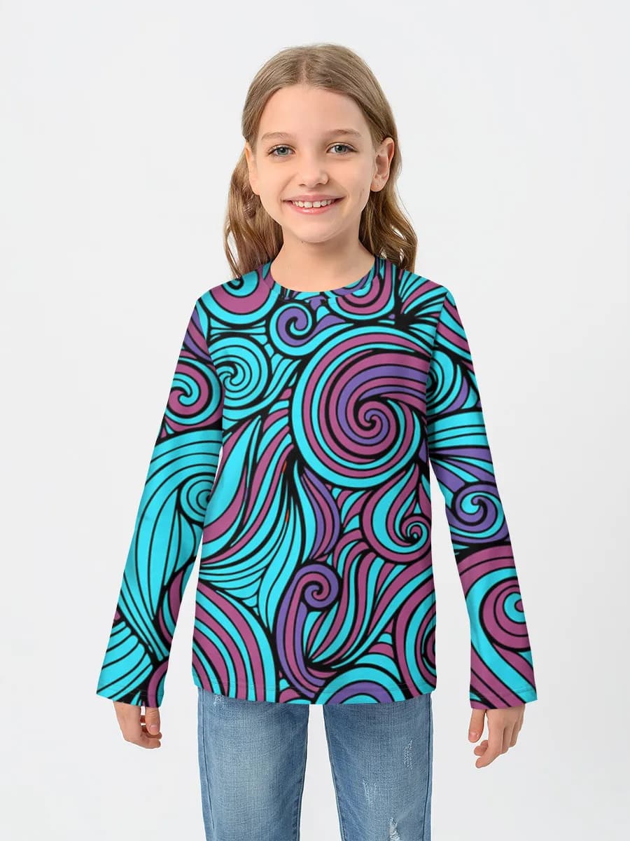 Children's cotton long sleeve shirt
