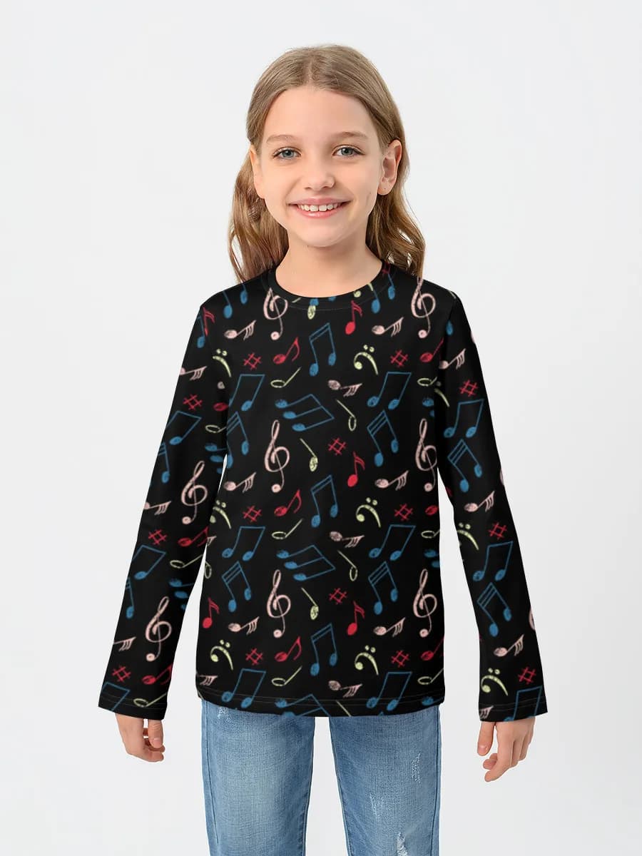 Children's cotton long sleeve shirt