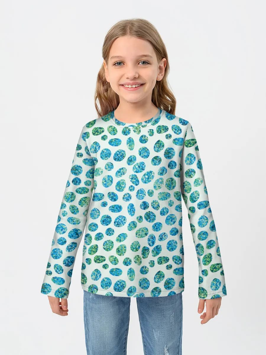 Blue Green Terrazzo Dots
