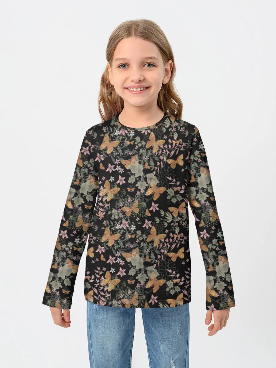 Butterflies In Dark Florals