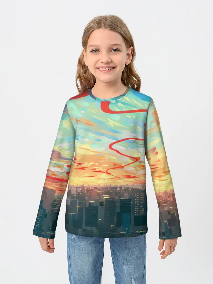 Children's cotton long sleeve shirt