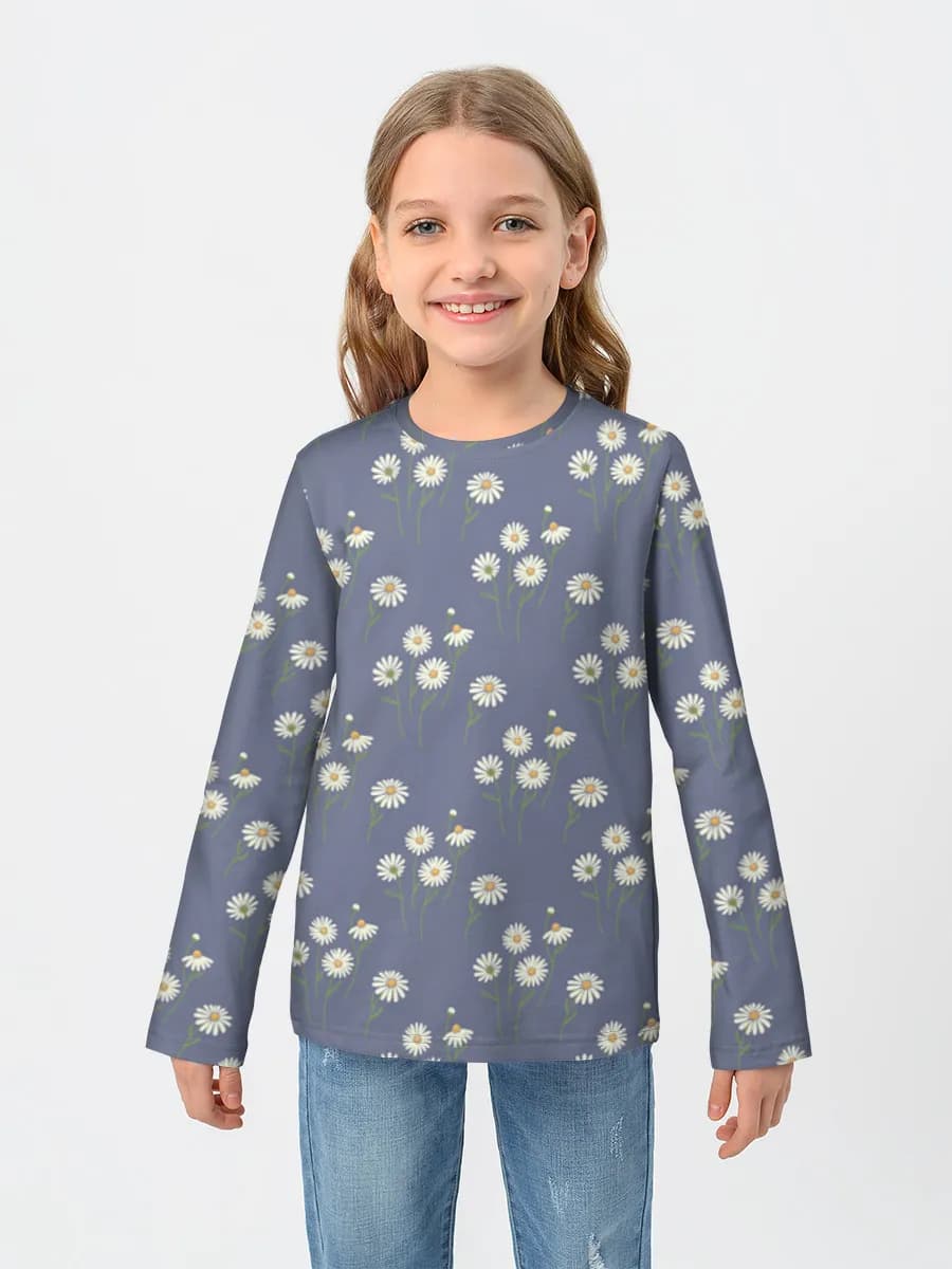 Children's cotton long sleeve shirt