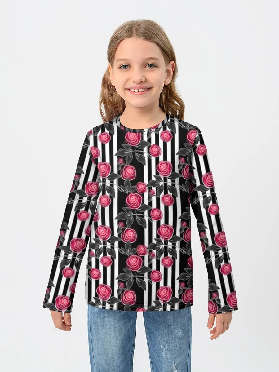 Children's cotton long sleeve shirt