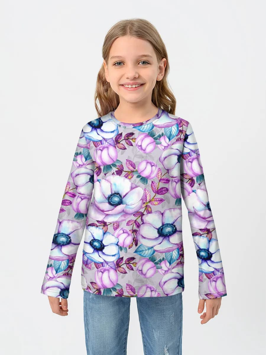 Children's cotton long sleeve shirt