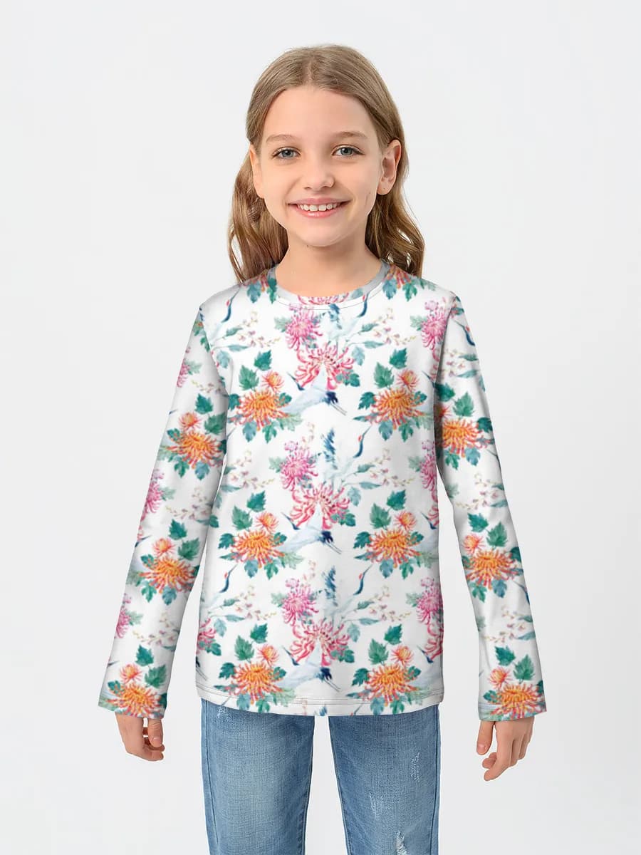 Children's cotton long sleeve shirt