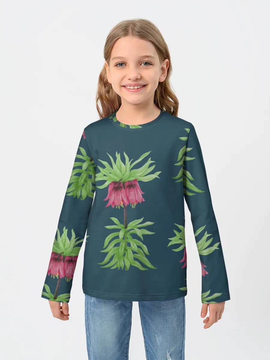 Children's cotton long sleeve shirt
