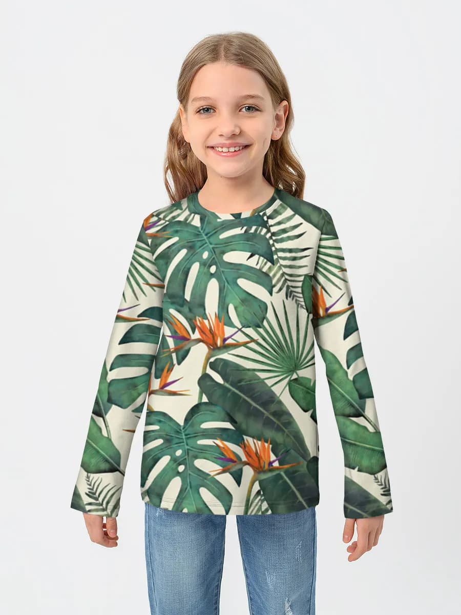 Children's cotton long sleeve shirt