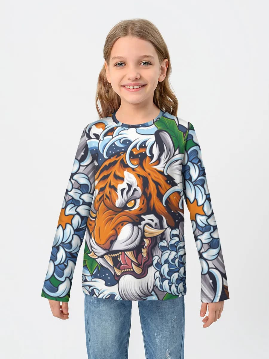 Children's cotton long sleeve shirt