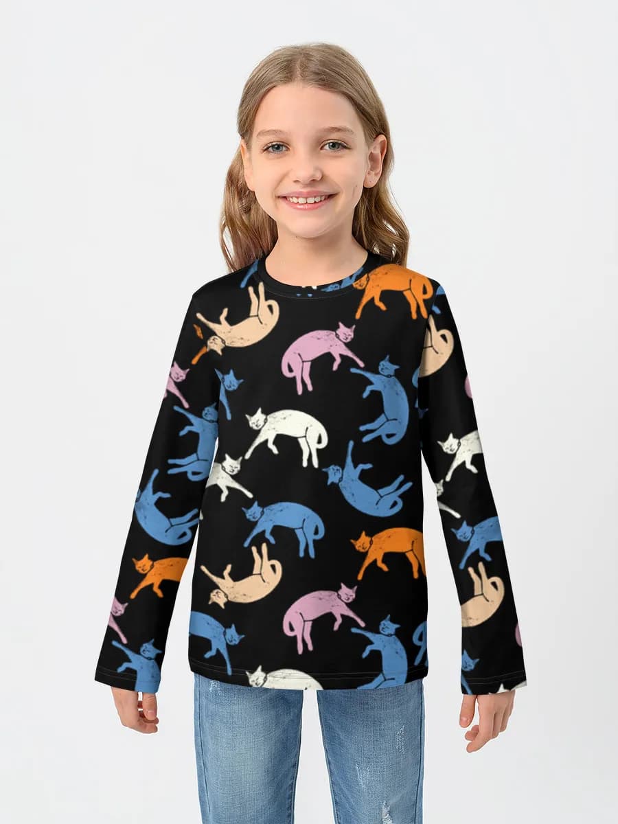 Children's cotton long sleeve shirt
