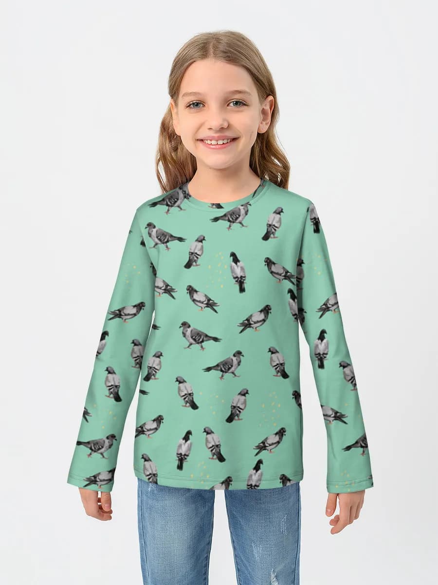 Children's cotton long sleeve shirt